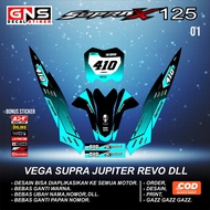 NEWEST RBT SUPRA X 125 CUSTOM SUPERMOTO STICKER STRIPING GN01