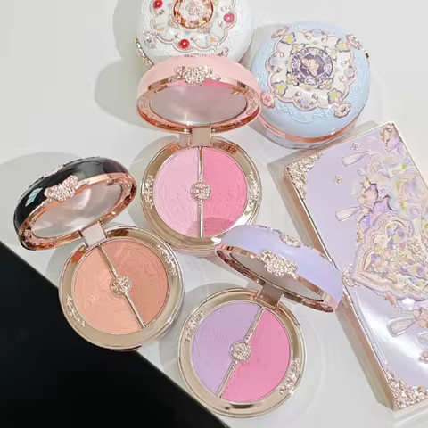 Flower Knows Powder Blusher Soft Matte Fog Cheek Blush Never Family Series Relief Color Girl Natural