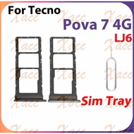 For Tecno Pova 7 4G LJ6 SIM Card Tray Slot Holder Phone Replacement Installation