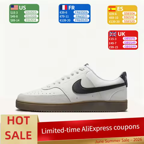 Nike Court Vision Low Unisex Daily Breathable Lightweight Comfortable Versatile Premium Low-Top Casu