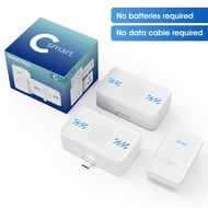 SMATRUL C-Smart Waterproof Doorbell Wireless Self-Powered Door Bell Chime Ring No Battery 58Ring Ton