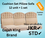 SET CUSHION SOFA [12UNIT] ROUND CUSHION JKR [ GAJAH KING ]