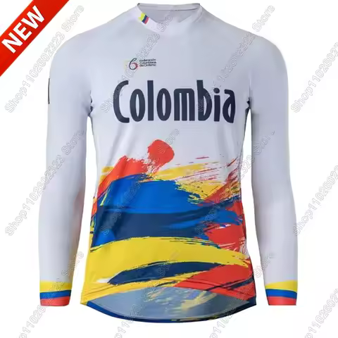 2025 Colombia Team T Shirt Unisex BMX Cycling Jersey Federation Colombia MTB GYM Outdoor Tech Shirt 