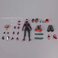 Marvel Domestik SHF Spider-Man Ke dalam Spider-Verse Miles Morales Action Figure Model Berkotak