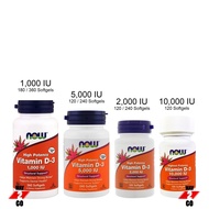 ✅✅Now Foods, Vitamin D-3 1000 / 5000 / 10000 IU 120 / 240 / 360 Softgels (Vitamin D3 / D 3 strong bo