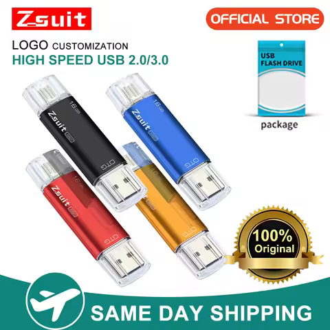 Z-suit USB Flash Drive 2 in 1 type-c Pen Drive 128GB 64GB 32GB 16G USB Stick 3.0 Mobile Pen Drive Me
