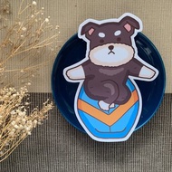 雪納瑞衝浪大型防水貼紙 SL0018