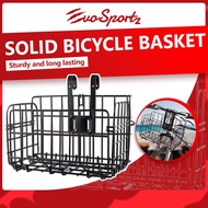 Solid Bicycle Basket | Bike Front Carrier | Foldable Metal EBike Basket