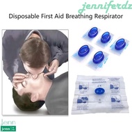 JENNIFERDZ Disposable CPR Mask, Mouth to Mouth Breathing Respirator CPR Face Shield, Portable Quick 