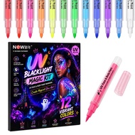 12 Colors UV Face & Body Paint Pens Halloween Temporary Glowing Makeup Pens UV Neon Face Paint Marke