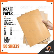 KRAFT PAPER | 220gsm | 200gsm | 175gsm | 150gsm | 125gsm | 115gsm | 80gsm | 50PCS | KMT Hub