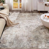 UERMEI 8x10 Area Rug Living Room Rugs - Washable Neutral Modern Abstract Soft Thin Large Rug Indoor 