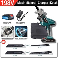 Rantai Mini Gergaji Reciprocating Chainsaw Bergaji Saw Cordless Portable Genggam Chainsaw Menyediakan Charger Baterai