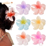 EU-FASHION Hair Claw, Plastic Bohemian Styling Hairpins, Colorful Plumeria Flower Shape Shark Clip B