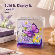 KOCO 03058 471PCS Butterfly Building Blocks 10.6CM DIY STEM Toys Acrylic Display Box Gift Kids