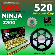 520 KAWASAKI Z800 Z-800 SPROCKET SET 520KRO2 ORING CHAIN SMS SPROCKET RK RKM YTX9A SMS KRO2 ORING CH