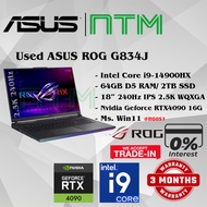 #RG051 USED i9 ASUS ROG STRIX SCAR 18 G834J Gaming Laptop intel i9 14900HX 64GB 2TB SSD RTX4090  RTX
