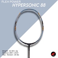 Raket Badminton Flex Power Hypersonic 88 4U siap pasang tali, grip, free softcover