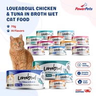 Loveabowl Cat Food 70g - Chicken & Tuna, Nutritious Meal Topper, Grain-Free