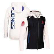 Reebok Jon Jones UFC Fight Kit Full-Zip Official Chalk White Walkout Hoodie