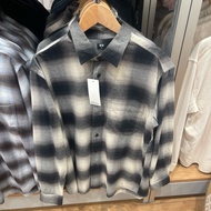 KEMEJA Uniqlo Man FLANNEL 01 off white shirt