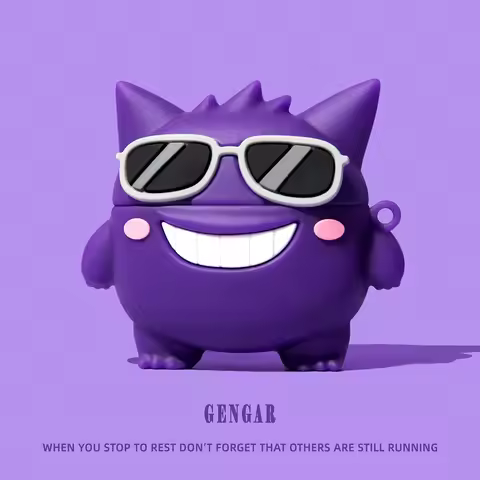Purple Monster Sunglasses For Airpods 4 Pro Pro 2 Pro 3 Silicone Earphone Case Accessories Cover