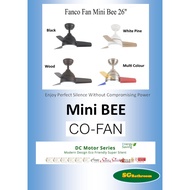 NEW!!! Fanco CO-FAN BEE DC Motor 3 Blade Ceiling Fan with 3 Tone LED Light Kit and Remote Control