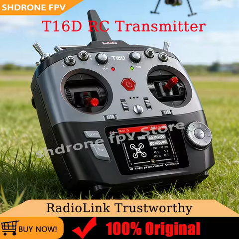 RadioLink T16D RC Transmitter Remote Controller 16 Channels 2.4GHz with R16F Receiver Remote Control