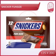 Snickers Peanut Chocolate Funsize 12's X 20g - 240g  Coklat Snickers