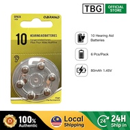 Qbrand Size A10 A13 A312 A675  (6 pcs/pack) Advanced Zinc-Air Technology Ear Hearing Aid Batteries 助