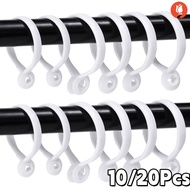 10/20Pcs Multi-Purpose Durable Anti-Rust Curtain Hanging Rings- Reusable Home Bathroom Shower Curtai