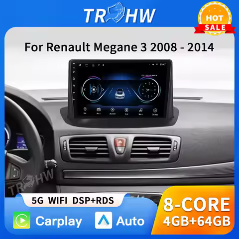 Car Radio For Renault Megane 3 Fluence Samsung SM3 2008 - 2014 Wireless Carplay Android Auto Car Mul