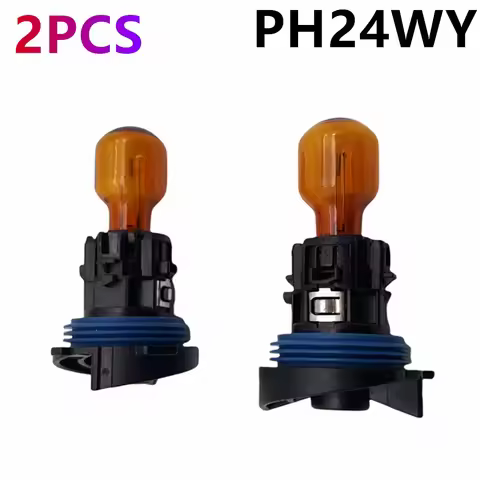 Original 1PCS/2PCS PH24WY PH24W Halogen Lamp With Base DRL Turn Signal Light For Peugeot 3008 5008 C