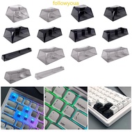 fol 1 75u XDA Blank Keycaps Game Transparent Crystal Keycaps for Mechanical Keyboard