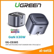 UGREEN CD305 30W GaN | USB C Wall Adapter PD 3.0 QC 3.0 Fast Charging for Phone Tablet Portable Powe