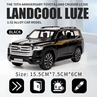 Childrens electric toy car [CubeFun]1:32 Toyota Land Cruiser LC300 Alloy Car Model SUV Diecast Metal