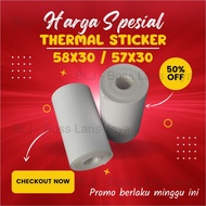 57X30 58X30 LABEL STICKER & MINI THERMAL PAPER BLUETOOTH PRINTER 58MM X 5 METERS