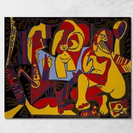Art reproduction The Luncheon on the Grass 1962 Picasso Pablo ppc24 รูปติดผนัง ภาพที่มีชื่อเสียง ภาพ
