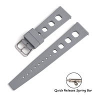 คุณภาพสูงสายนาฬิกาดำน้ำ FPM/FKM แบบดั้งเดิมสายรัดปล่อยเร็ว20Mm 22Mm FKM สายนาฬิกายาง T-Ropic สำหรับผ