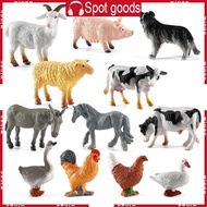 WIN 12pcs Realistic  Animal Figurines Mini Learning Playset Cake Topper Ornament