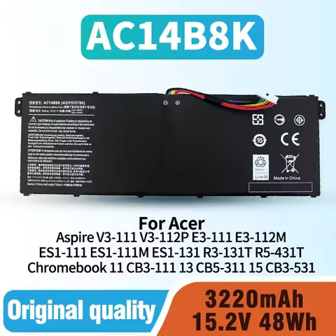 AC14B8K Battery for Acer Aspire 5 A515-51 V3-372T R5-571T R7-371 ES1-511 Nitro 5 AN515-51 Spin SP111