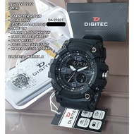 Men's Watch / Guys DIGITEC 2102 Rope RUBBER BODY RESIN Date &amp; DUAL TIME ON