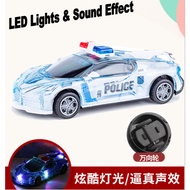 Musical Police Car LED Lights & Siren Sound & Flashing Light Toy Vehicle for Kids Boys Gift Mainan K