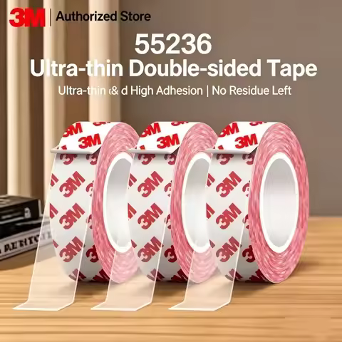 3M 55236 Double Sided Adhesive Tape Ultra Thin High Viscosity Cotton Paper Tape No Residual Glue For