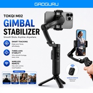 M02 3-Axis Smartphone Gimbal Stabilizer Fill Light Anti-shake Handheld Gimbal Phone Vlog Video AI Tr
