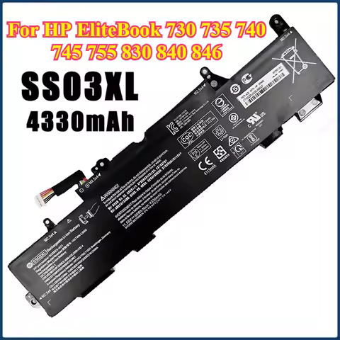 Laptop Battery SS03XL for HP EliteBook 730 735 740 745 755 830 840 846 ZBook 14u G5 HSN-I12C HSN-I13