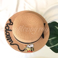 HANDCUSTOM Boater Hat Kids (Unisex Boy/Girl) Topi Pantai Budak Kids Sun Hat Beach Hat