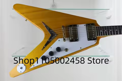 aA-N fastIn stock ESP Jackson Flying V Electric guitar Fingerboard inlay Tremolo guitar 006