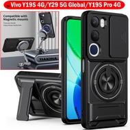 Slide Lens Funda for VIVO Y19S Pro 4G Case Rotate Magnetic Ring Cover for Vivo Y29 5G Global Case Fo