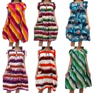 BAJU BATIK DRESS WOMEN/BAJU BATIK INDONESIA/BAJU BATIK ALADDIN/BAJU NIGHTY FREE SIZE COTTON MATERIAL